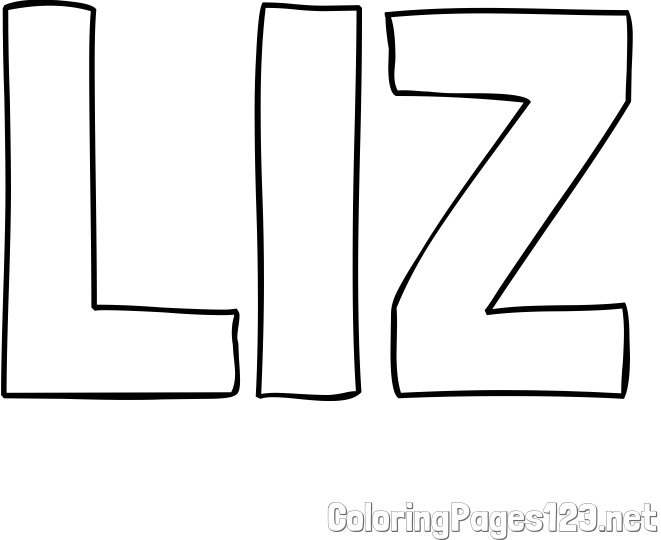 LIZ Coloring Page