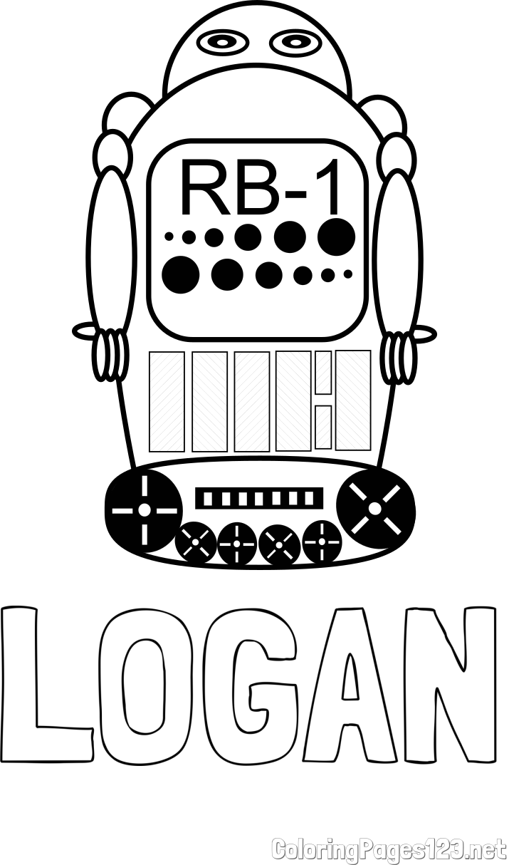 LOGAN Coloring Page and Robot RB-1 Coloring Page