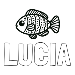 Online Created Coloring Page - LUCIA Coloring Page and Free Coloring Page of a Fish