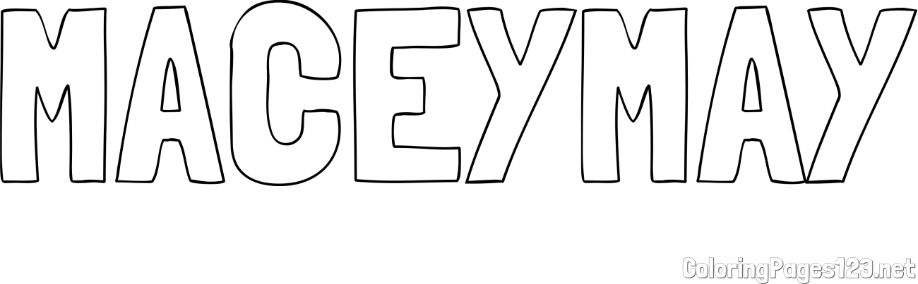 MACEY-MAY Coloring Page