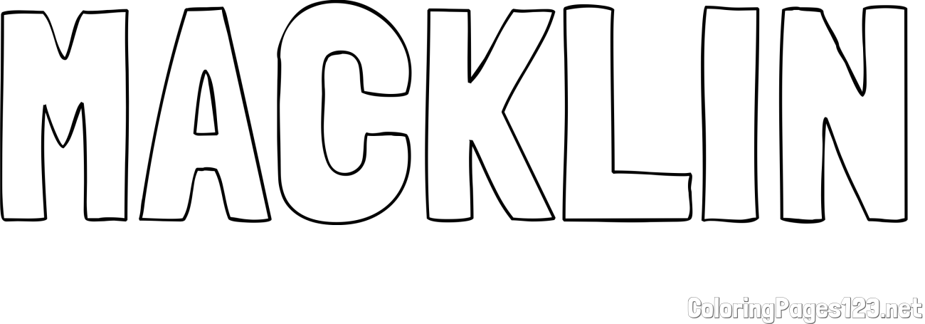 MACKLIN Coloring Page