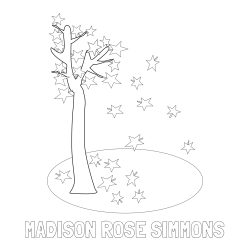 Online Created Coloring Page - MADISON ROSE SIMMONS Coloring Page and Autumn Tree Coloring Page for Kids