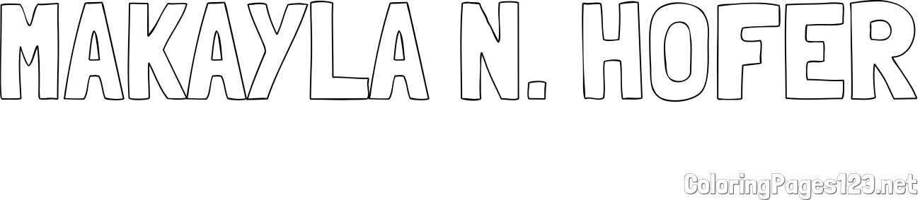 MAKAYLA N. HOFER Coloring Page