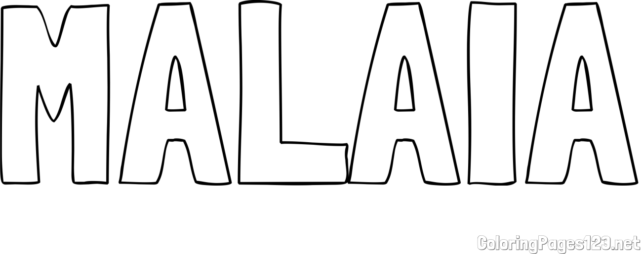 MALAIA Coloring Page