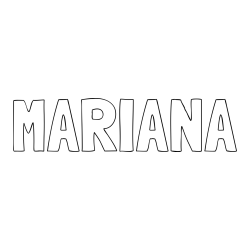 Online Created Coloring Page - MARIANA Coloring Page
