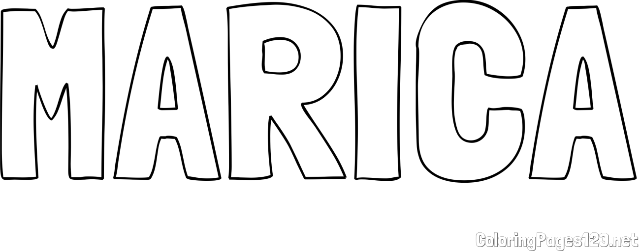 MARICA Coloring Page