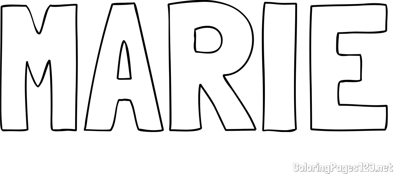MARIE Coloring Page