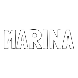 Online Created Coloring Page - MARINA Coloring Page