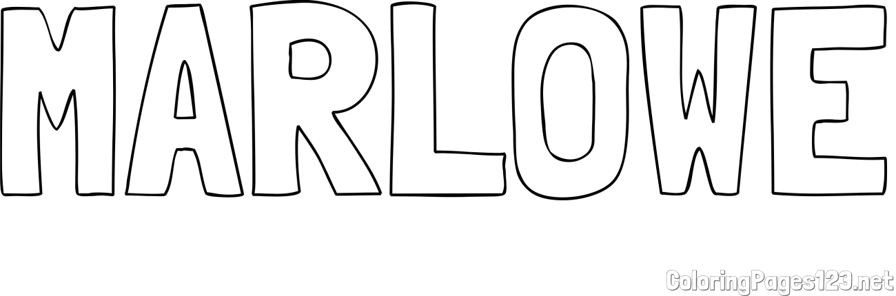 MARLOWE Coloring Page