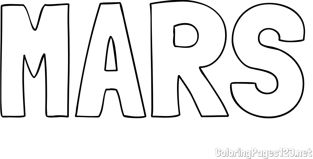 MARS Coloring Page