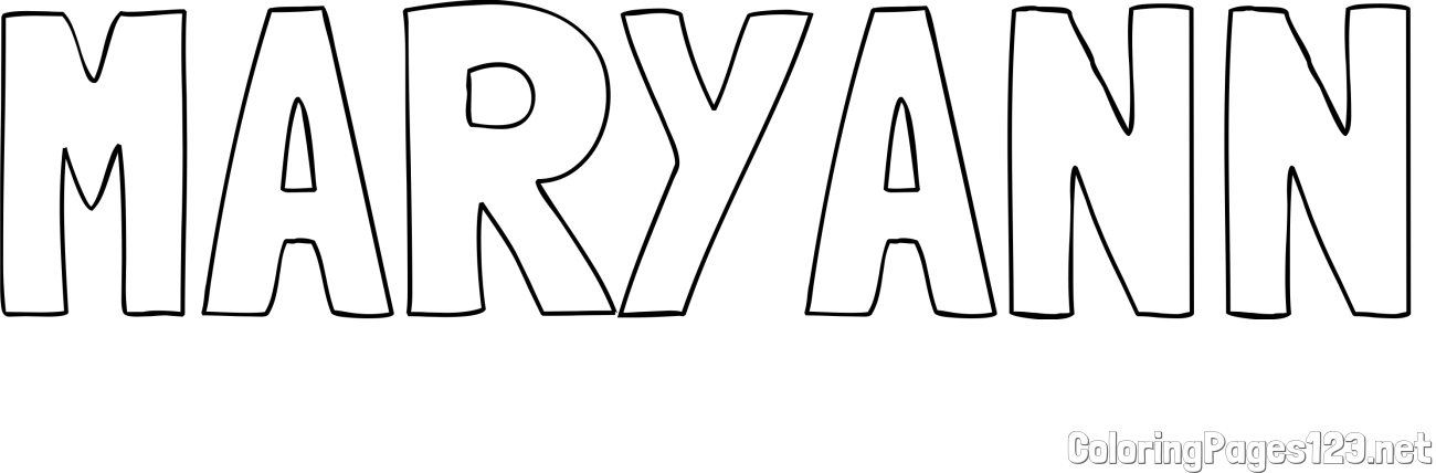 MARY-ANN Coloring Page