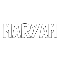 Online Created Coloring Page - MARYAM Coloring Page