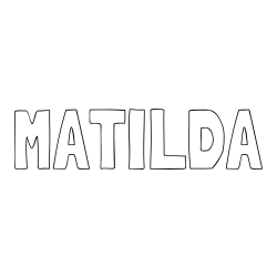 MATILDA Coloring Page