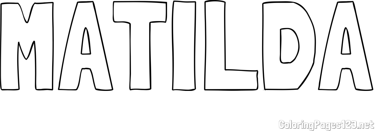 MATILDA Coloring Page