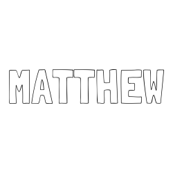 MATTHEW Coloring Page