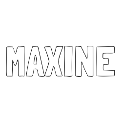 MAXINE Coloring Page
