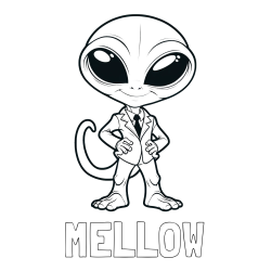 Online Created Coloring Page - MELLOW Coloring Page and Alien Coloring Page