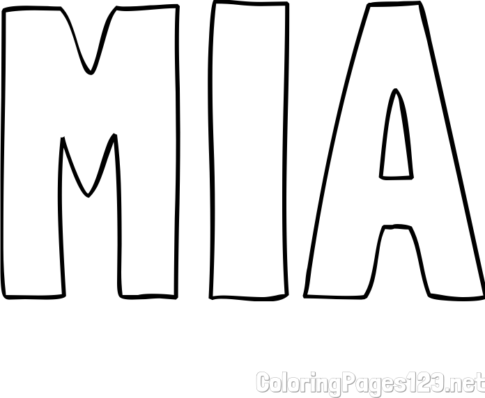 MIA Coloring Page