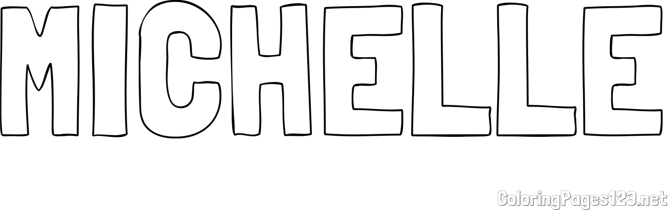 MICHELLE Coloring Page