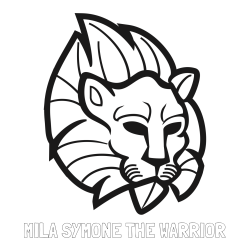 Online Created Coloring Page - MILA SYMONE THE WARRIOR Coloring Page and Abstract Lion Face Coloring Page