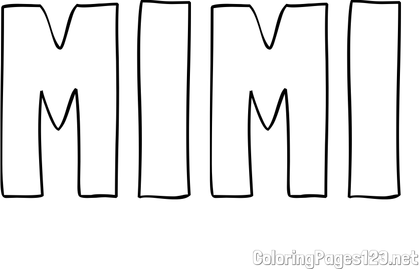 MIMI Coloring Page