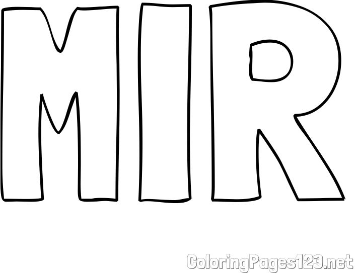 MIR Coloring Page