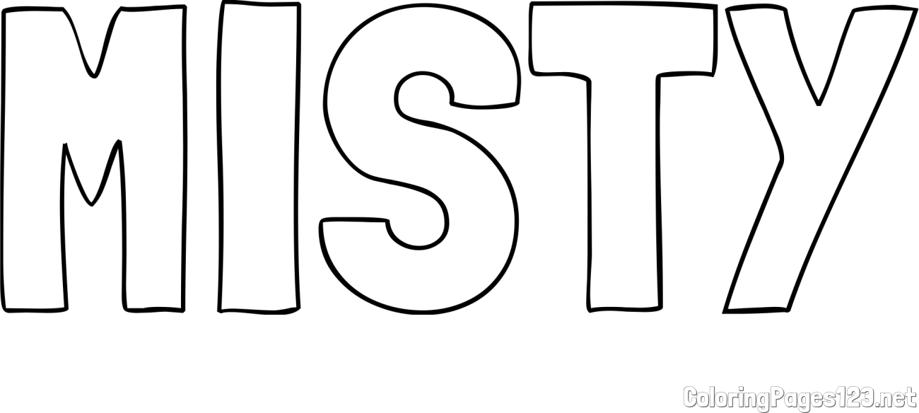 MISTY Coloring Page