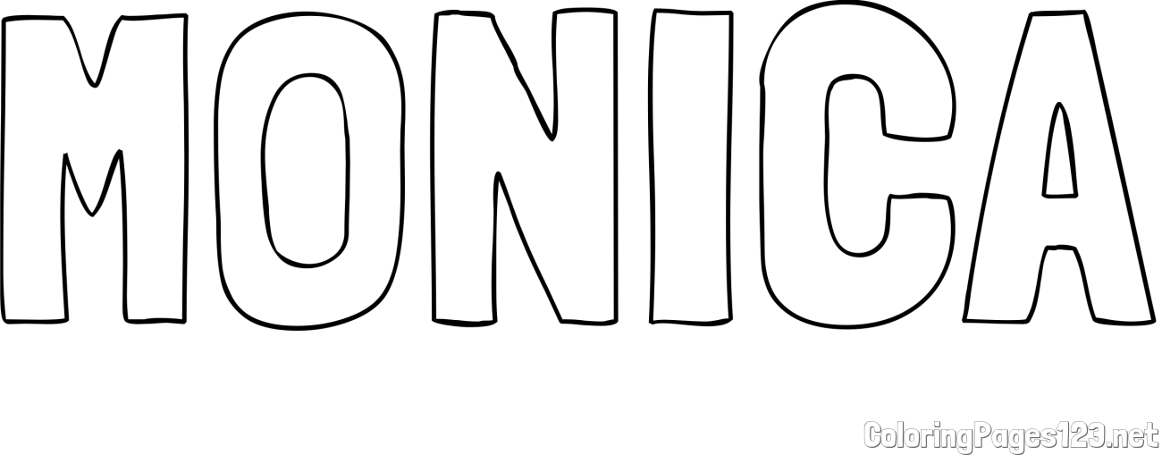 MONICA Coloring Page