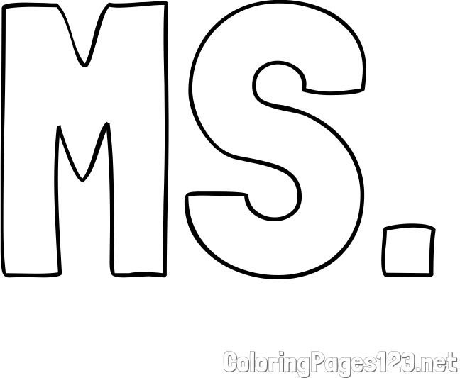 MS. Coloring Page