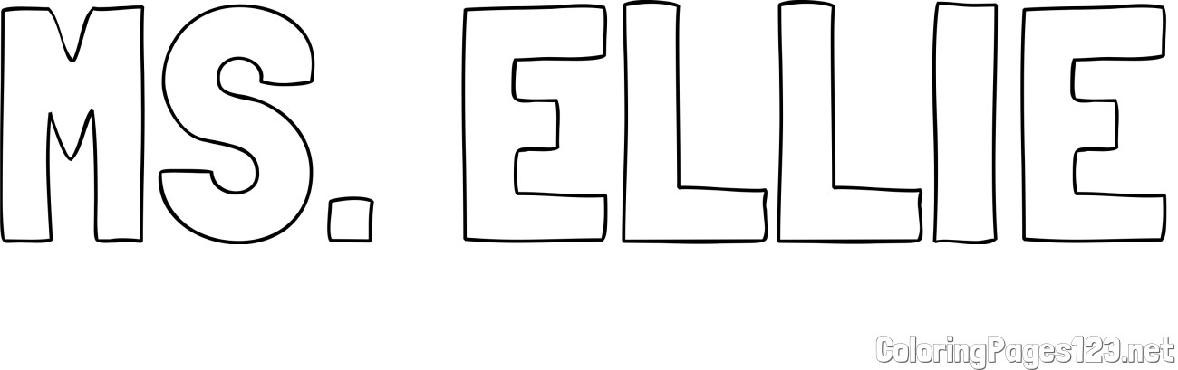 MS. ELLIE Coloring Page