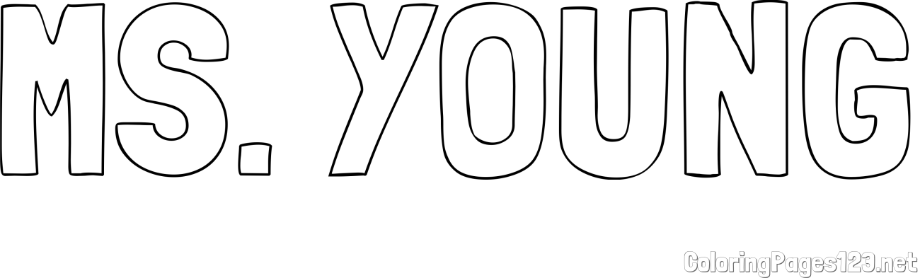 MS. YOUNG Coloring Page