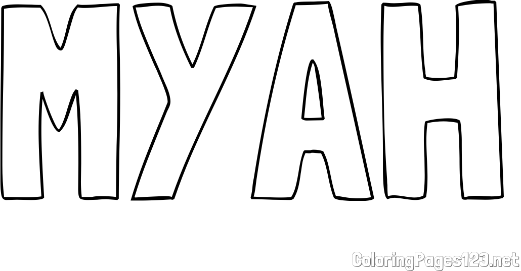 MYAH Coloring Page