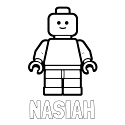 Online Created Coloring Page - NASIAH Coloring Page and Easy LEGO Character Coloring Page