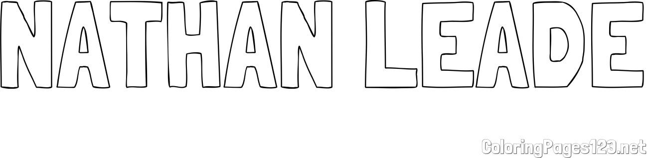 NATHAN LEADE Coloring Page