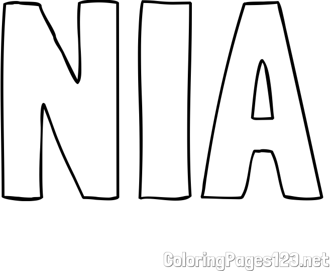 NIA Coloring Page