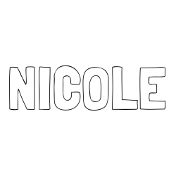 NICOLE Coloring Page