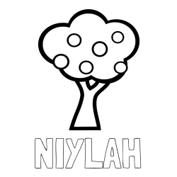 Online Created Coloring Page - NIYLAH Coloring Page alongside Apple Tree Coloring Page