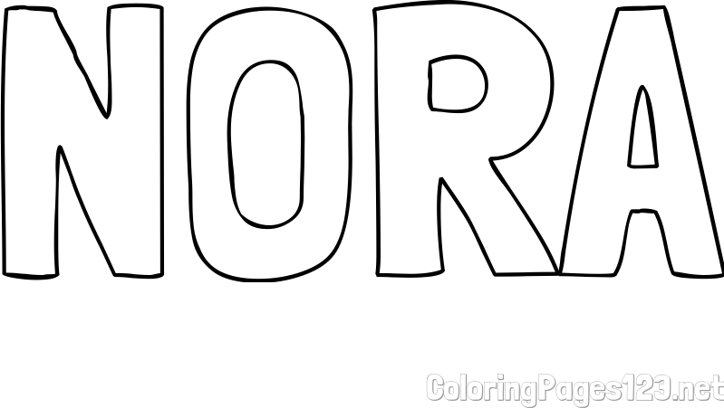NORA Coloring Page