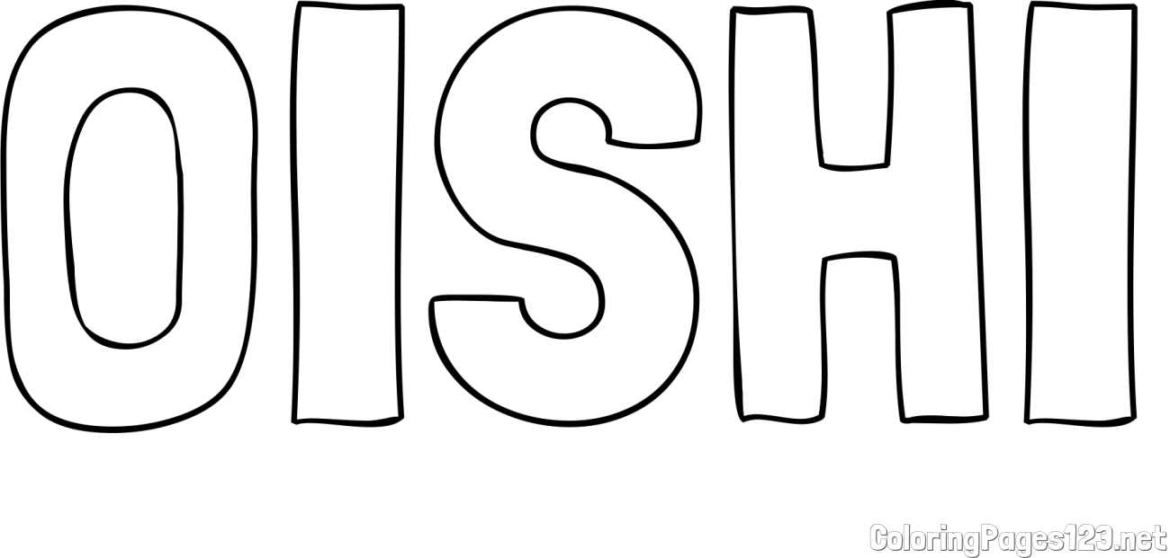 OISHI Coloring Page