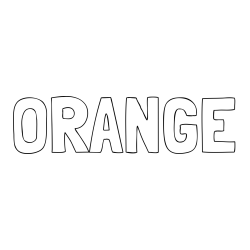 Online Created Coloring Page - ORANGE Coloring Page