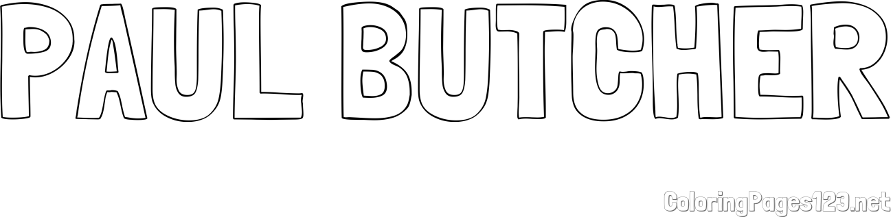 PAUL BUTCHER Coloring Page
