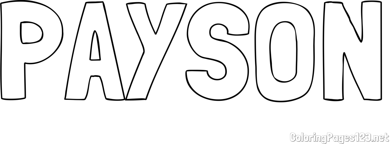 PAYSON Coloring Page
