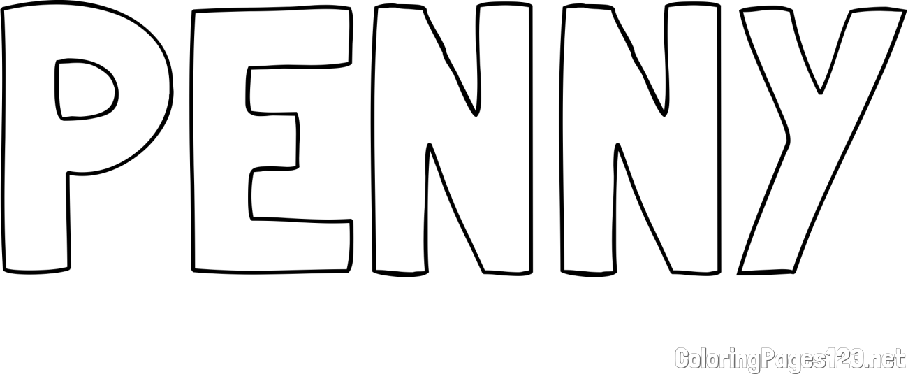 PENNY Coloring Page