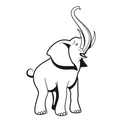 Playful Elephant Coloring Page