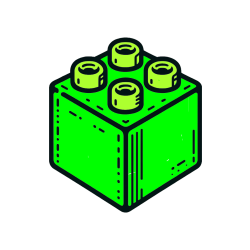 COLORED COLORING - LEGO Brick Coloring Page