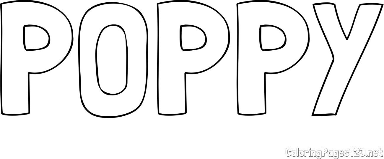 POPPY Coloring Page