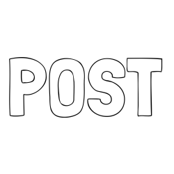 Online Created Coloring Page - POST Coloring Page