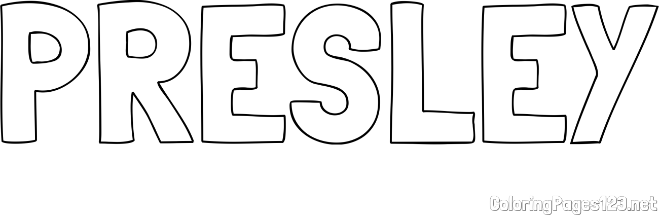 PRESLEY Coloring Page