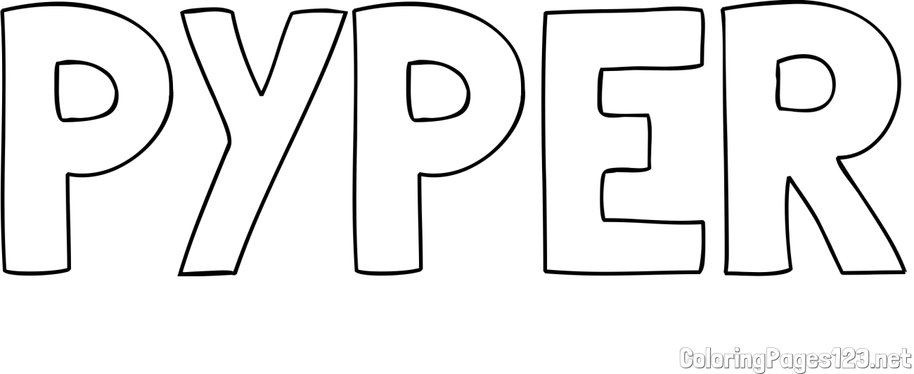 PYPER Coloring Page