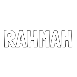 Online Created Coloring Page - RAHMAH Coloring Page